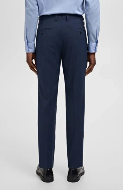 Mango Milan Slim Fit Suit Pants In Blue