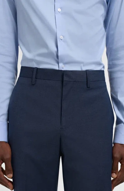 Mango Milan Slim Fit Suit Pants In Blue