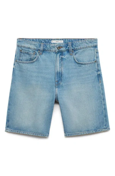 Mango Men's Regular-fit 9" Denim Shorts In Blue