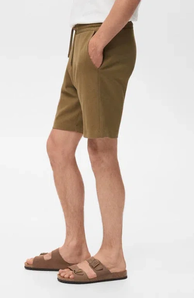 Mango Drawstring Cotton Bermuda Short In Brown