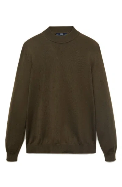 Mango Turtleneck Wool Sweater In Brown