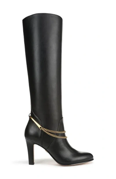 Veronica Beard Tarian Tall Chain Boot In Black
