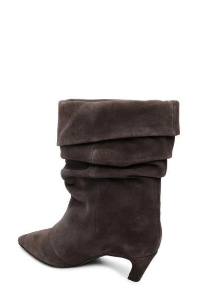 Ash Slouchy Mid-heel Pointed Toe Boots In Gray