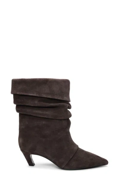 Ash Slouchy Mid-heel Pointed Toe Boots In Gray