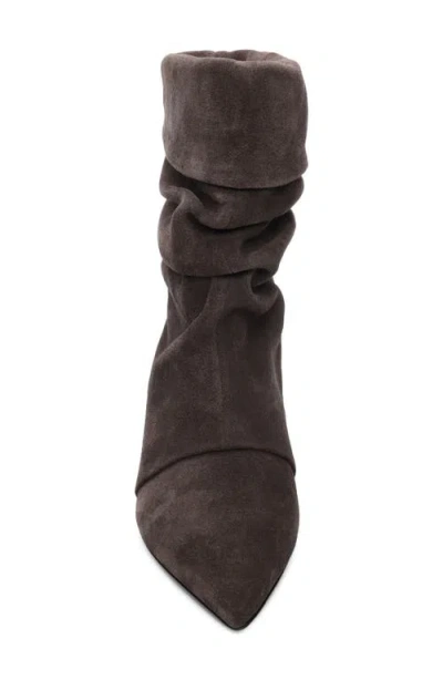 Ash Slouchy Mid-heel Pointed Toe Boots In Gray