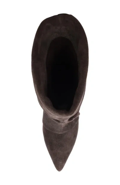 Ash Slouchy Mid-heel Pointed Toe Boots In Gray