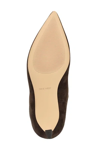 Nine West Women's Lorthey Wide Calf Tall Stiletto Dress Boots In Brown