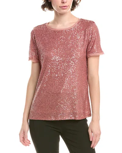 Anne Klein Women's Sequined T-shirt In Pink