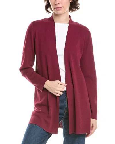 Anne Klein Napa Cardigan In Red