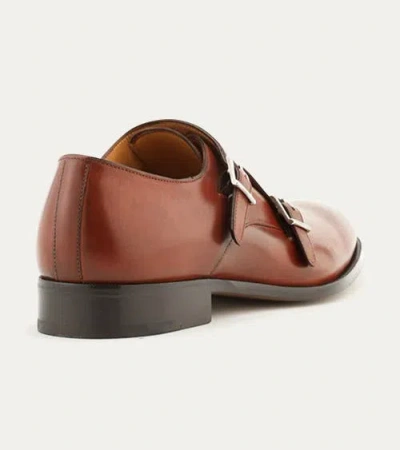 Ace Marks Kurt Plain Toe Monkstrap In Brown