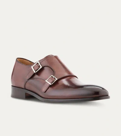 Ace Marks Kurt Plain Toe Monkstrap In Brown