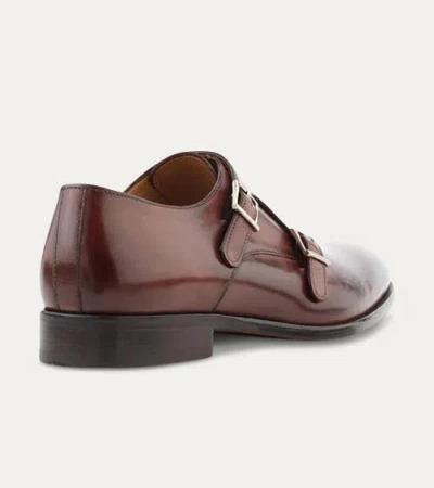 Ace Marks Kurt Plain Toe Monkstrap In Brown