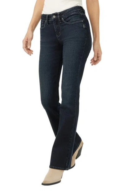Silver Jeans Co. Women's Suki Mid Rise Curvy Fit Bootcut Jeans In Black