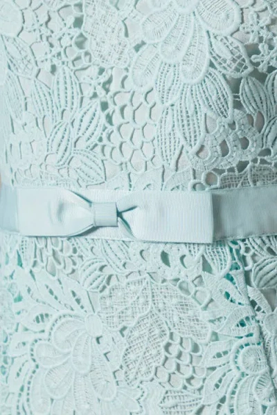 Coast Lace Bow Belt Midi Dress In Blue