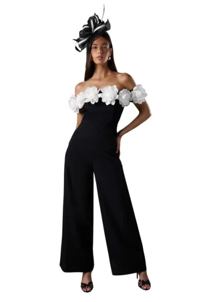 Coast Bardot Wide Leg Jumpsuit In Black