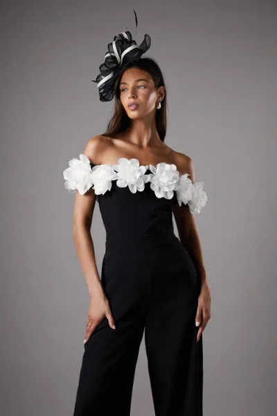 Coast Bardot Wide Leg Jumpsuit In Black