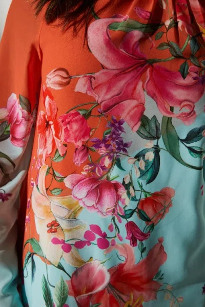 Coast Printed Tie Back Column Maxi Dress In Gold