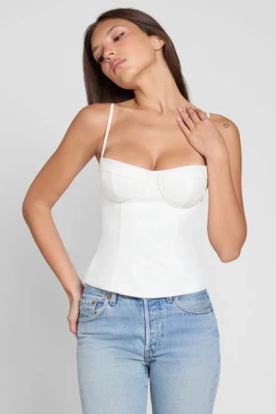 Leau Bali Bustier Corset Top In White
