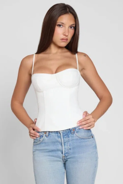Leau Bali Bustier Corset Top In White