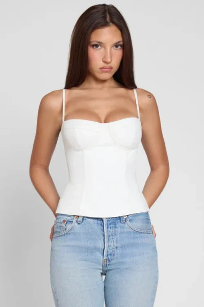 Leau Bali Bustier Corset Top In White