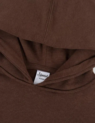 Leveret Kids Pullover Hoodie, Cotton Blend, Kangaroo Pocket, Solid Colors In Brown