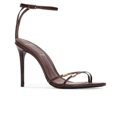 Black Suede Studio Britanny Strappy Sandal In Brown