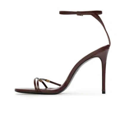 Black Suede Studio Britanny Strappy Sandal In Brown