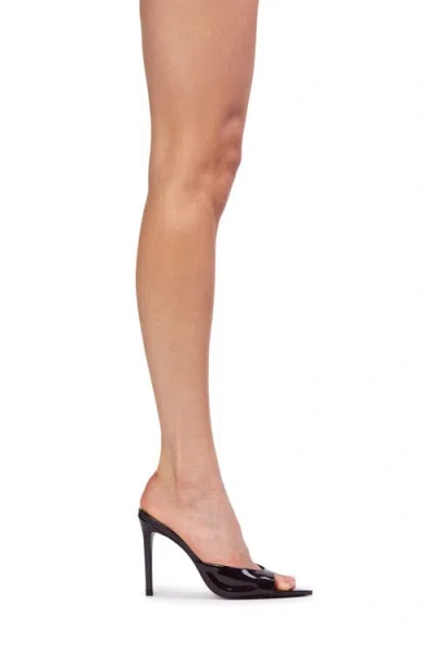 Black Suede Studio Brea Patent Mule In Black