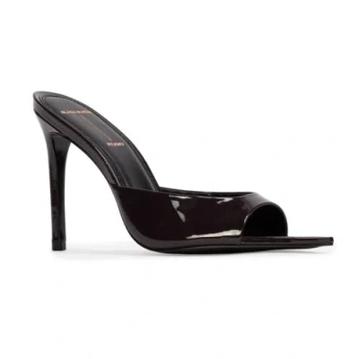 Black Suede Studio Brea Patent Mule In Black