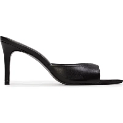 Black Suede Studio Brea 80 Distressed Leather In Black
