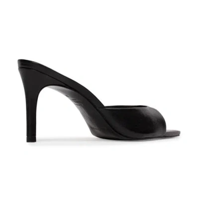 Black Suede Studio Brea 80 Distressed Leather In Black