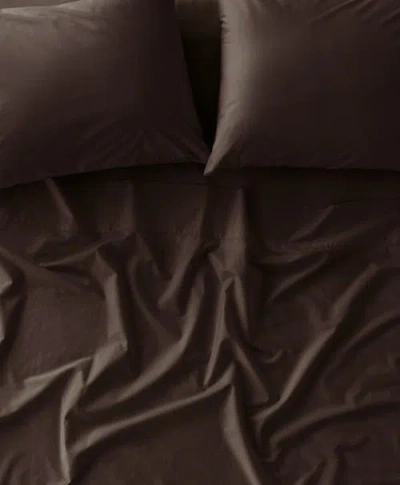 Pact Organic Cool-air Percale Sheet Set In Brown