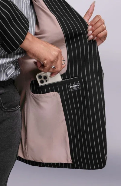 Wildfang The Empower Pinstripe Tux Blazer In Multi