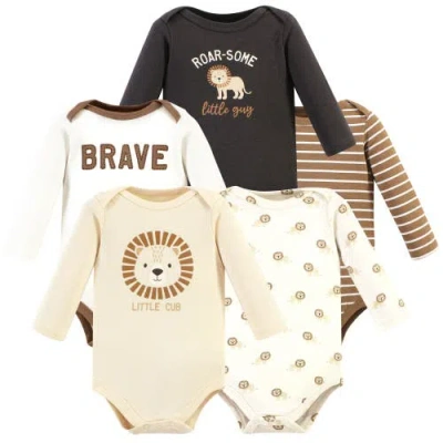 Hudson Baby Five-piece Collection Of Long-sleeve Cotton Bodysuits In Multi