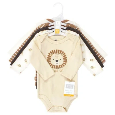 Hudson Baby Five-piece Collection Of Long-sleeve Cotton Bodysuits In Multi