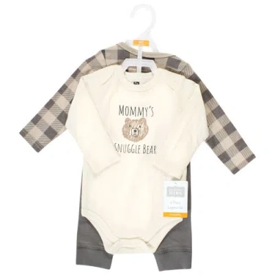 Hudson Baby Cotton Bodysuit And Pant Set In Neutral