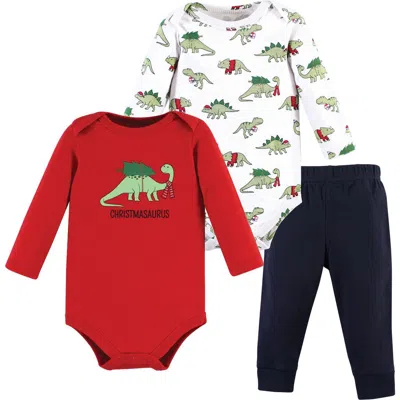 Hudson Baby Coordinated 3-piece Outfit With Long-sleeve Bodysuit & Pants In Multi