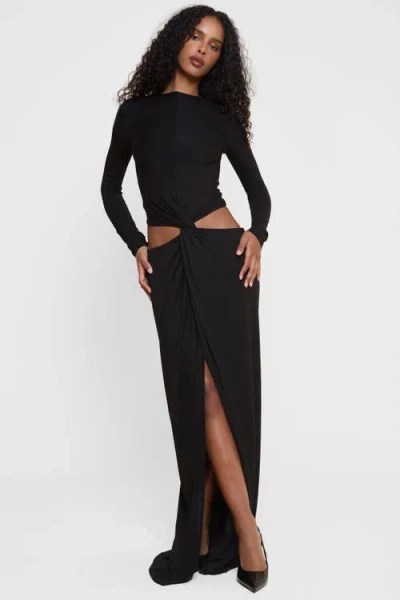 Leau Vacanza Drape Gown In Black