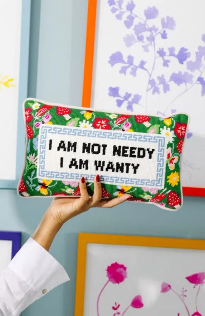 Furbish Needlepoint Pillow In Multi