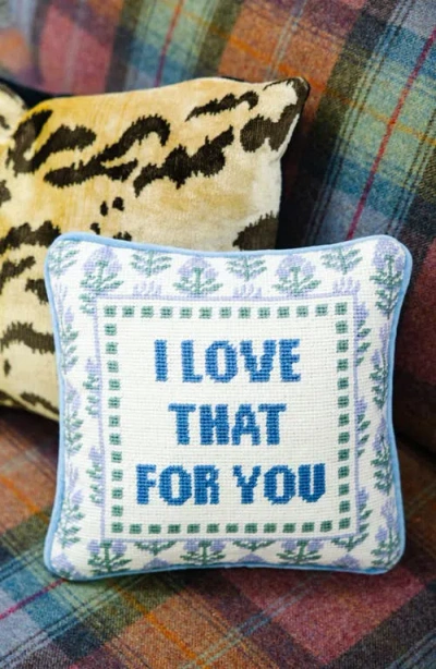 Furbish Needlepoint Pillow In Multi