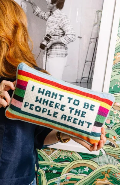 Furbish Needlepoint Pillow In Multi