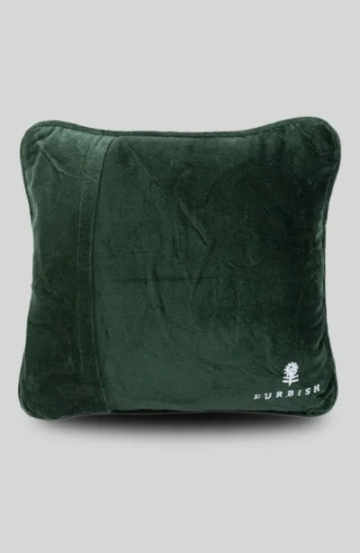 Furbish Needlepoint Pillow In Green