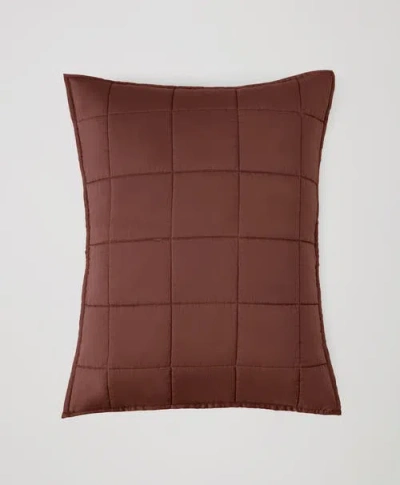 Pact Organic Quilted Sham 2-pack In Brown