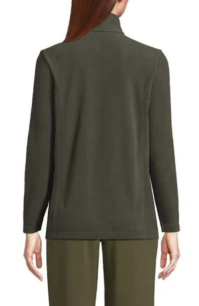Lands' End Anyweather Fleece Full Zip Jacket In Green