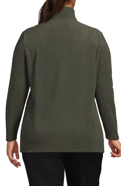 Lands' End Anyweather Fleece Full Zip Jacket In Green