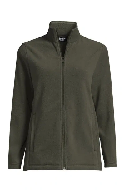 Lands' End Anyweather Fleece Full Zip Jacket In Green