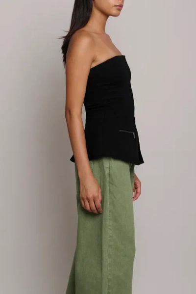 Tt Studios Luna Peplum Top In Black