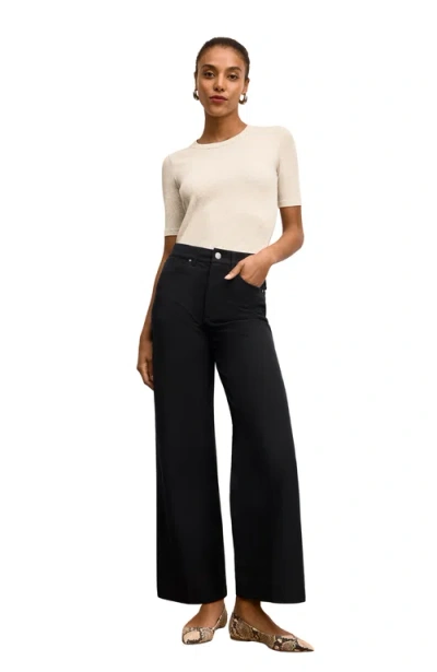 M.m.lafleur M. M.lafleur Chana Fitted Organic Ribbed Pima Cotton T-shirt In Neutral