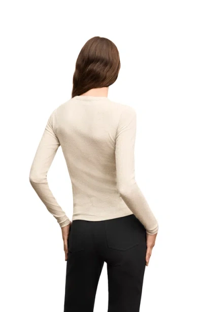 M.m.lafleur M. M.lafleur Malley Organic Ribbed Pima Cotton Fitted Tee In Neutral