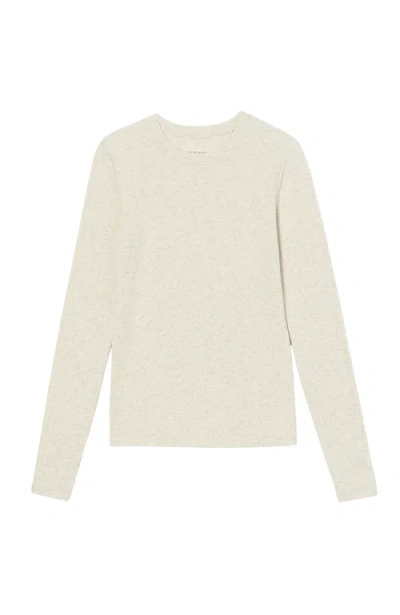 M.m.lafleur M. M.lafleur Malley Organic Ribbed Pima Cotton Fitted Tee In Neutral